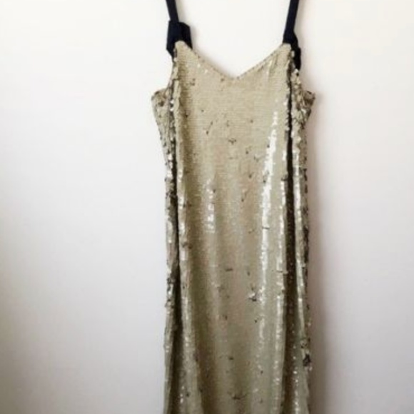 J.Crew Collection tie-shoulder sequin dress-G5352 - Picture 3 of 7